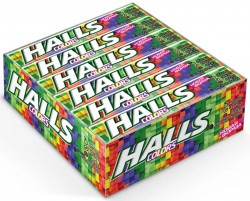 Леденцы, Halls (Холлс) 25 г Колорс ассорти яблоко манго арбуз лесные ягоды 12 упаковок