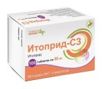 Итоприд-СЗ, таблетки покрытые оболочкой пленочной 50 мг 100 шт